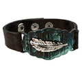 Feather Leather Bracelet