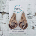 Knot Earrings: Tan Tooled