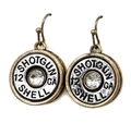 Classic Rhinestone Shotgun Shell Dangle Hook Earrings