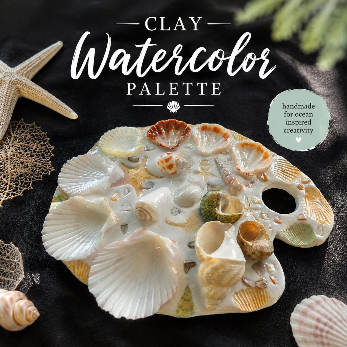 Seashell Custom Watercolor Paint Palette