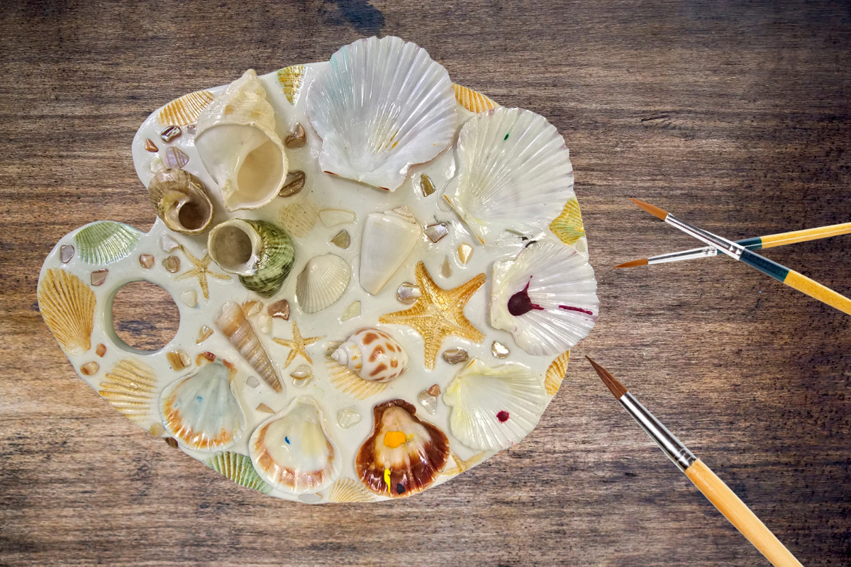 Seashell Custom Watercolor Paint Palette