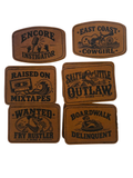 Leatherette Patches - Oceans Calling and Country Calling 2026 Designs